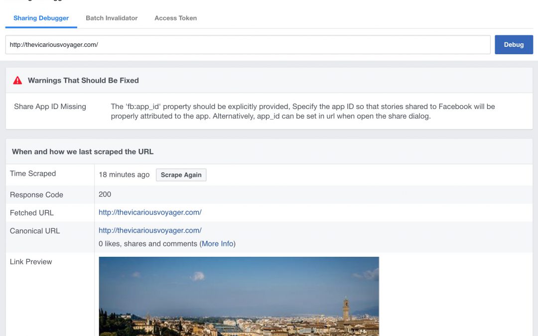 Use Facebook Sharing Debugger to Fix Facebook Website Preview on Facebook, Messenger and other places